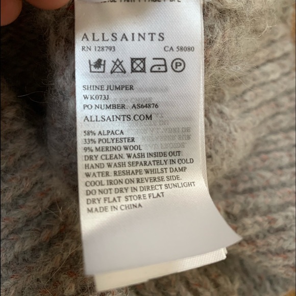 All Saints Shine Jumper Sweater Size Small - Picture 8 of 8